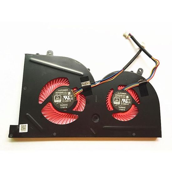 Ventilateur de refroidissement CPU GPU de rechange pour MSI GS66, 10SD, 10SGS, 10SFS, 10SF, 10SE, MS 16V1, MS 16V2, WS66, P66, 4 broches, DC 5 V/1 A (ventilateur GPU Ventilateur de refroidissement CPU GPU de rechange pour MSI GS66, 10SD, 10SGS, 10SFS, 10SF, 10SE, MS 16V1, MS 16V2, WS66, P66, 4 broches, DC 5 V/1 A (ventilateur GPU