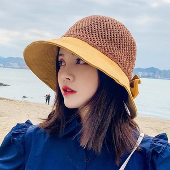 Chapeau De Paille Femme Replay Lafayette Chapeau De Soleil Femme - UPF50+ - Pliable - Taille Réglable - 100% Papier Fibre De Coco