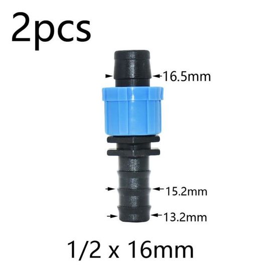30 Raccords De Tuyau D'arrosage 16 Mm - Connecteurs Noirs En PP Pour Système D'irrigation Goutte à Goutte - Installation Facile Sans Outil