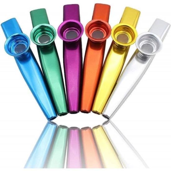 Lot de 6 Kazoo en métal Instrument de Musique