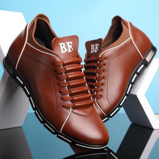 Chaussures de sport Pour hommes Solide En cuir Perméable à l’air Marron