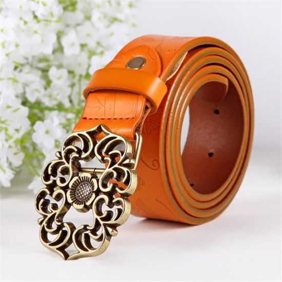 Ceinture De Patineuse En Cuir Pu Avec Boucle En Métal Argenté Pour