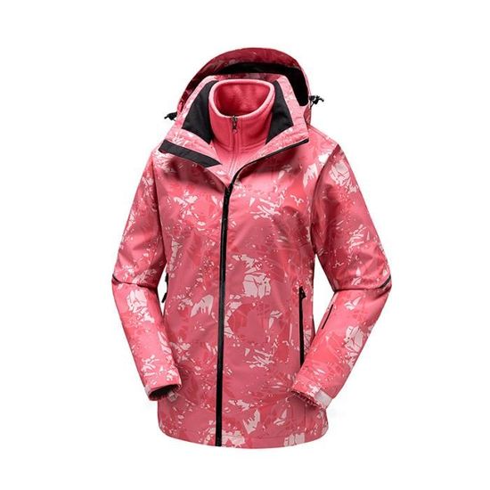 Veste De Ski 3 En 1 Pour Homme - Imperméable Avec Doublure Polaire Amovible - Capuche Réglable - Coupe Sportive