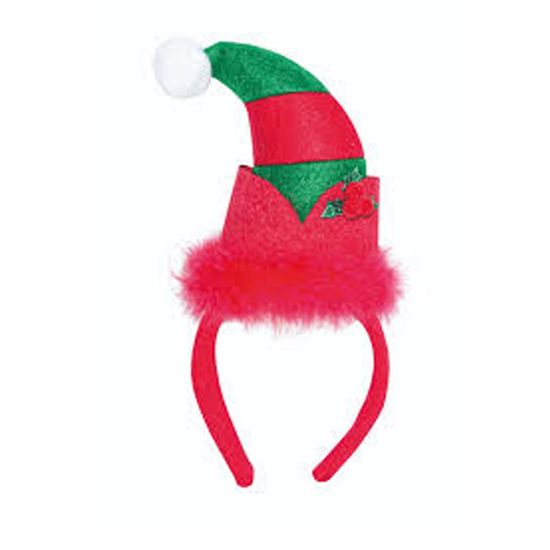 Serre-tête bonnet de lutin de Noël adulte - PTIT CLOWN - Noël - Rouge - Accessoire de déguisement