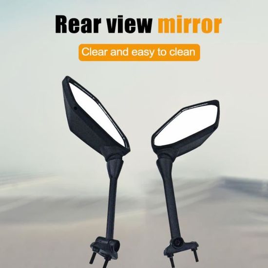 Rétroviseurs Latéraux Fast Pro Noir Pour Moto Kawasaki Ninja 650R 400R Z1000SX ER6F - Vision Parfaite