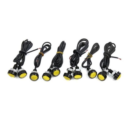 6x 12V LED Feux Rouge De Jour Plaque D'Immatriculation Yeux D