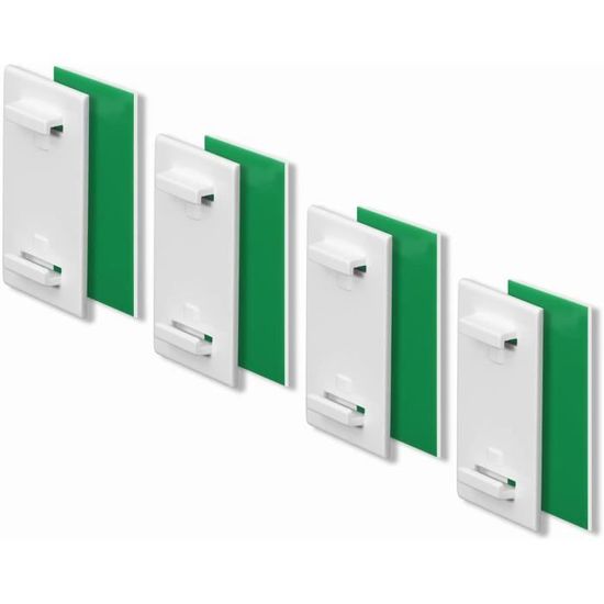 Lot De 4 Supports Klemmfix Pour Stores - Double Ou Simple, Fixation Sans Perçage Par Adhésif - Pour Fenêtres PVC Et Bois - 7