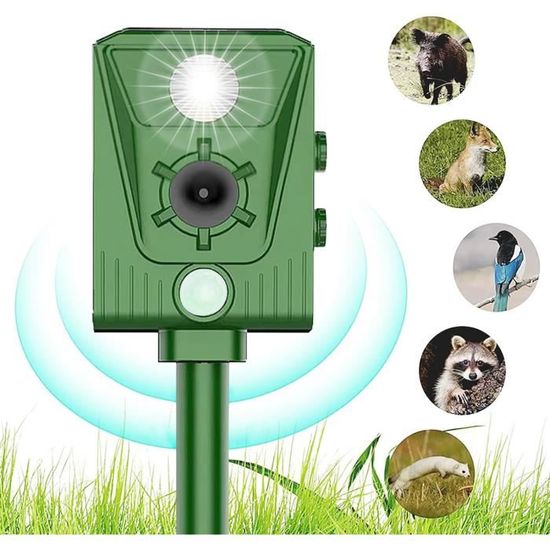Répulsif Pour Animaux D'extérieur Alimenté à L'énergie Solaire Par Mouvement Activé Avec Charge USB Pour Chiens Chats - Jardin - 1