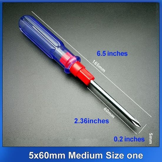 Mini Tournevis Double Usage Magnétique - Embouts PH2 Et SL6 Interchangeables - Acier Chrome Vanadium - Pour Espaces Étroits