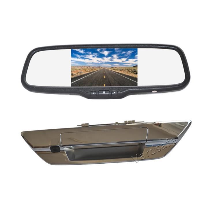Caméra de recul avec poignée de hayon & Moniteur de rétroviseur à Clipser pour Toyota Hilux (2015-2019)