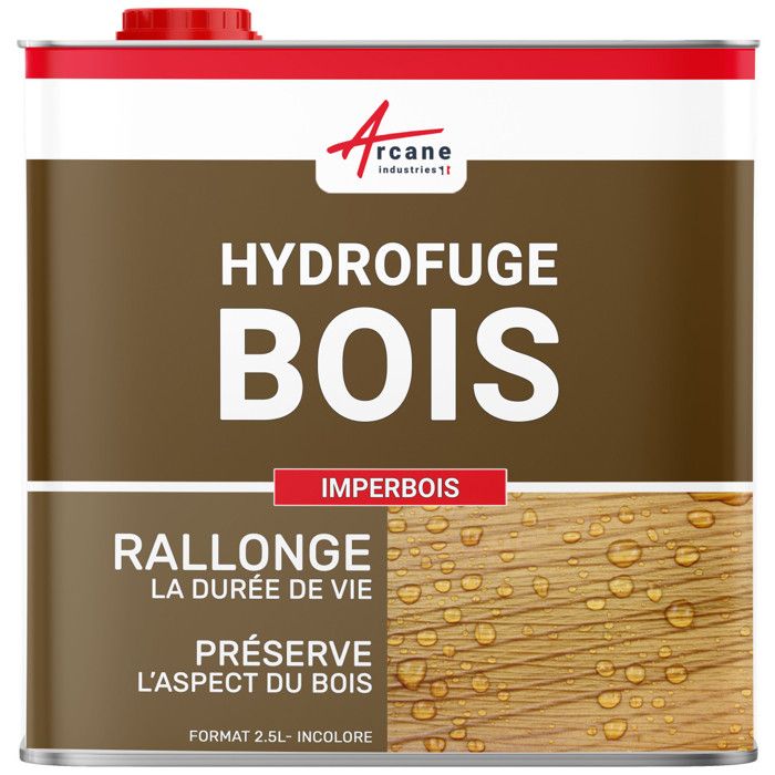 Imperméabilisant - Hydrofuge Bois - Liquide- Transparent - 2.5L (jusqu a 12.5m²)