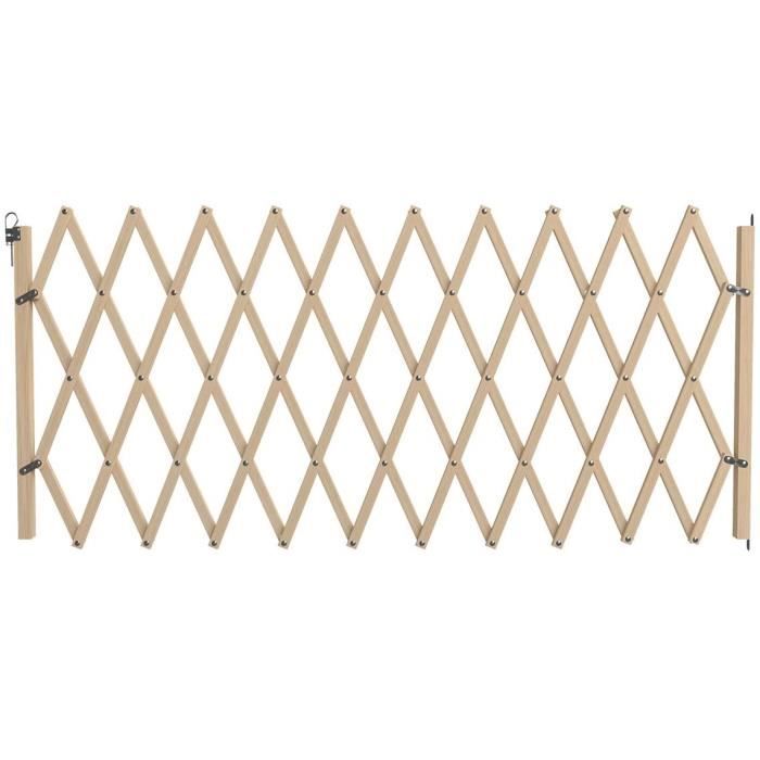 VADIGRAN Barrière en Bois Accordéon pour Chien Brun 60-230 cm A42