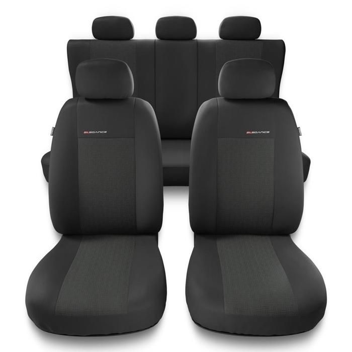 UNE-1 Noir Gris - Housses de sieges universelles compatibles avec RENAULT MEGANE 1 2 3 4 III IV PU7411