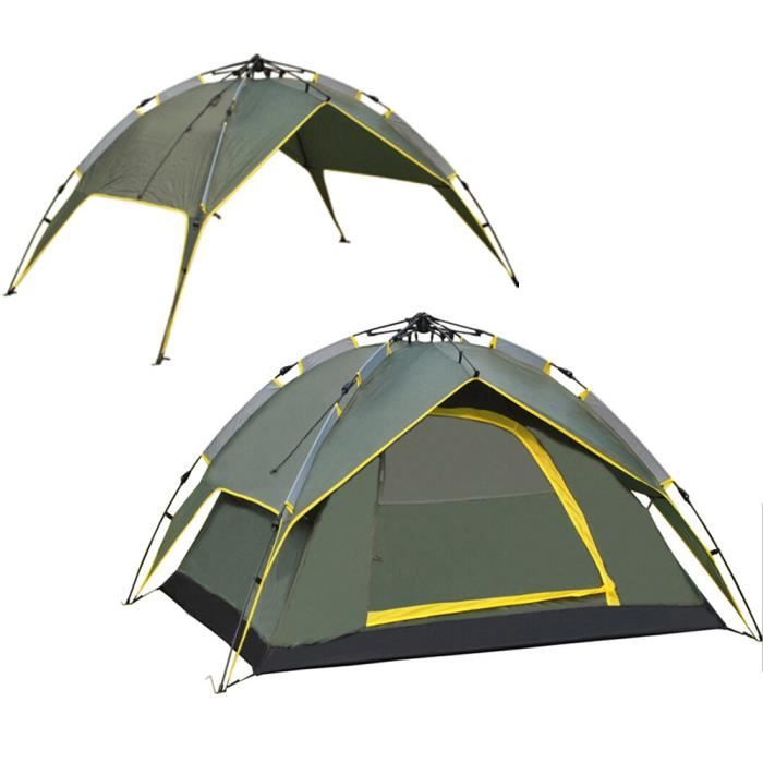 LAIZERE Tente Camping Familiale Pliante étanche Automatique Double Couche Vert armée