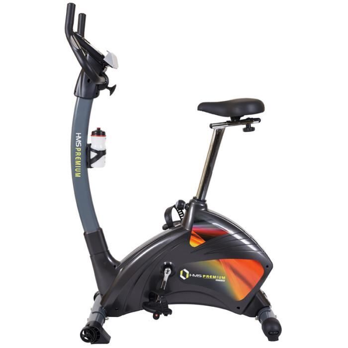 HMSPORT - Vélo d'appartement magnétique - Cardio Fitness - Vélo d'intérieur - 24 programmes - Bluetooth + Support tablette -