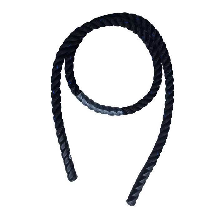 1pcs Corde Battle Rope Combat Gym Noir et Bleu Ø25mm 3m Wir11