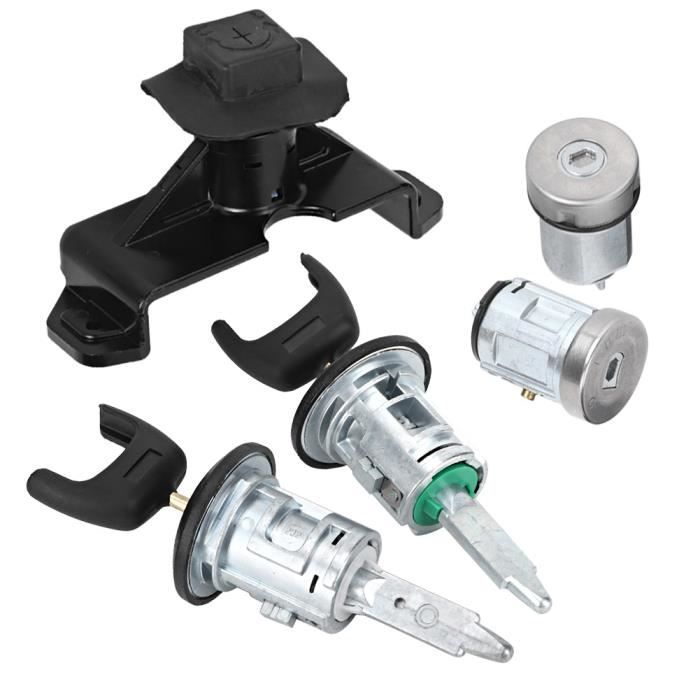 HURRISE 6C1AV22050XB Ensemble complet de serrure de porte 7 pièces avec clés pour Ford Transit MK7 2006-2011 4874508