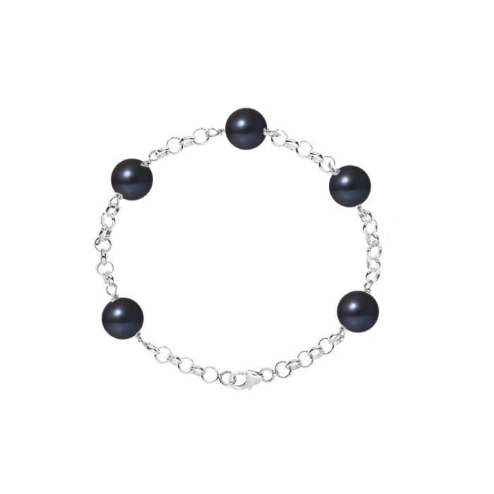 PERLINEA Bracelet Perles de Cutlure et Argent 925° Femme