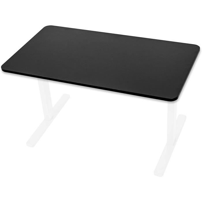 Duronic TT157 BK Plateau de Bureau Assis-Debout noir - Plan de travail pour bureau - 150 x 70 cm - Hauteur ajustable - MDF