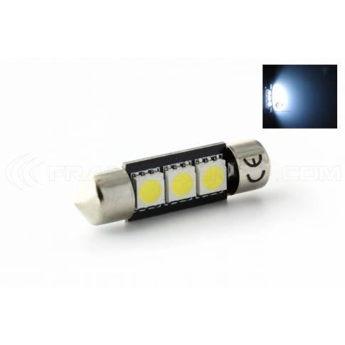 1 x AMPOULE 3 LEDS SMD CANBUS - Navette C5W - C7W 37mm