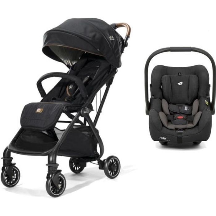 JOIE Tourist 2en1 - Poussette compacte pliable avec siège auto I-GEMM2 - Noir Shale