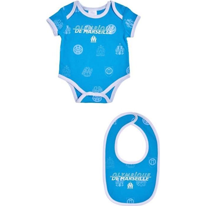 Body bavoir bébé garçon OM - Collection officielle Olympique de Marseille