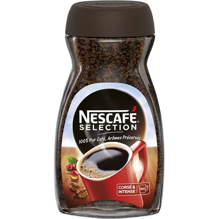 NESCAFE Sélection - Café soluble corsé et intense 200 g - 100 tasses