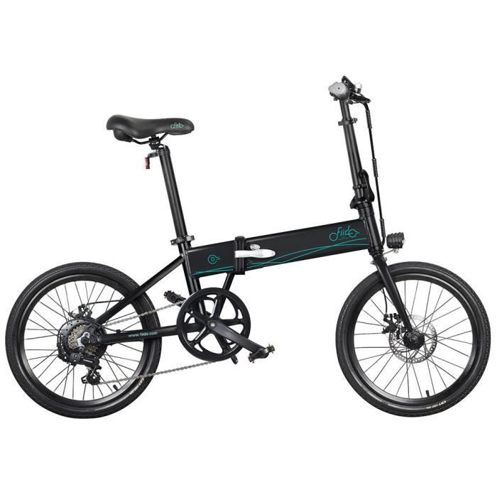 FIIDO D4S Vélo électrique 250w Taille des pneus 20- Conception pliante Tout le corps en aluminium Noir