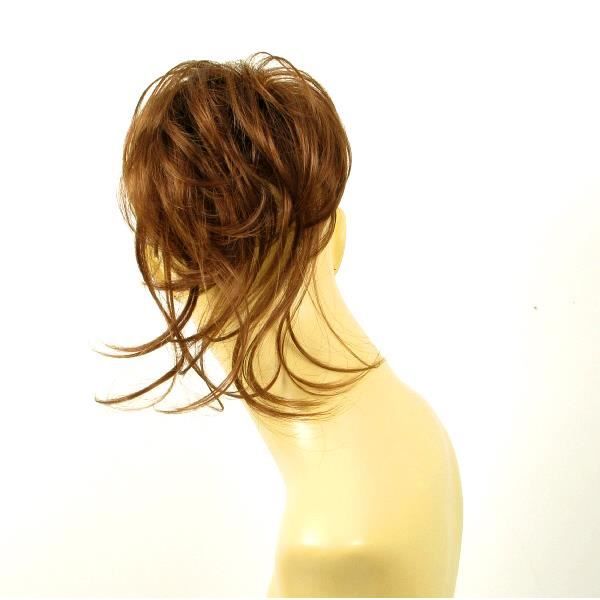 postiche chouchou cheveux châtain doré cuivré ref: 22 en 30