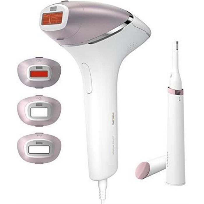 Philips BRI949-00 Lumea Prestige Epilateur à Lumière Pulsée (IPL), Épilation Semi-définitive avec 4 Embouts Intellig BRI949-0