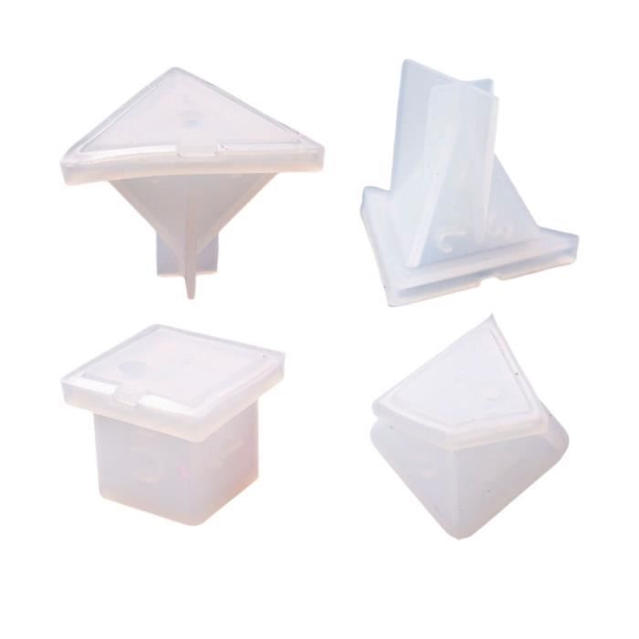 4 pcs Creative Die Miroir Moule En Silicone Adorable Cristal Bijoux Accessoire pour La Maison BOITIER PC - PANNEAUX LATERAUX