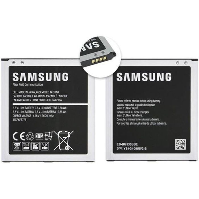 Batterie 100% originale Samsung Galaxy Grand Prime G530 G531 EB-BG530BBE