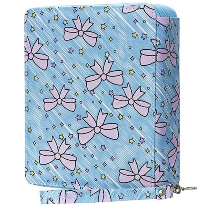 120 Emplacements Coloré Trousse Oxford ÉTui pour Stylo en Tissu avec Compartiments Porte-Crayons pour Aquarelle des Crayons (NœUd