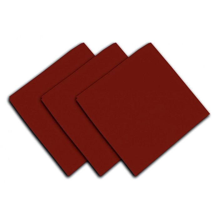 SOLEIL D'OCRE Lot de 3 serviettes de table Panama - 45x45 cm - Rouge