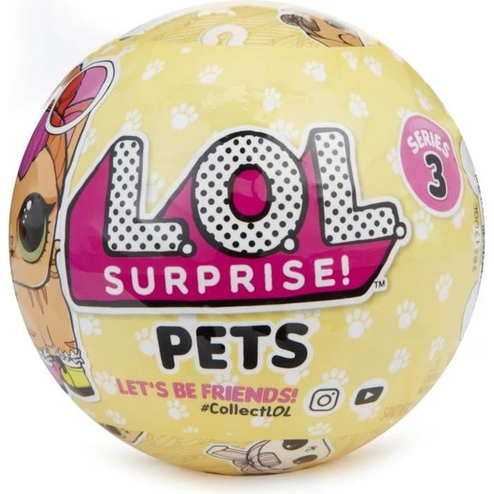SPLASH TOYS - L.O.L. Surprise Pets ! Mini Poupée - LOL Surprise Animaux 7 Surprises - Mini Figurine à Collectionner