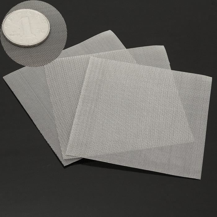 3Pcs 50 Mesh Fine Screen Micron Filtration Filtre Acier inoxyable Filter 10X10CM