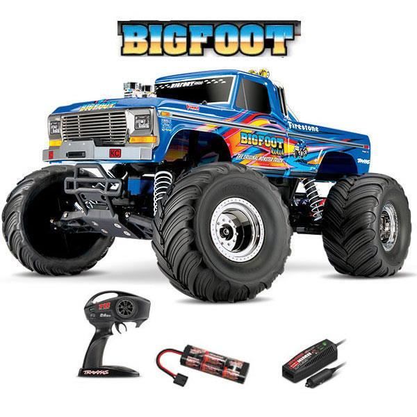 BIGFOOT NO.1 - 4X2 MONSTER TRUCK BRUSHED AVEC ACCUS / CHARGEUR 36034-1-BLUEX