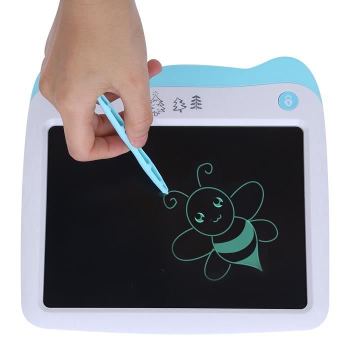 VINGVO Tableau d'écriture Enfants 8.5in LCD Intelligent Digital Writing Board Dessin Peinture Pad Board Jouet (Bleu)