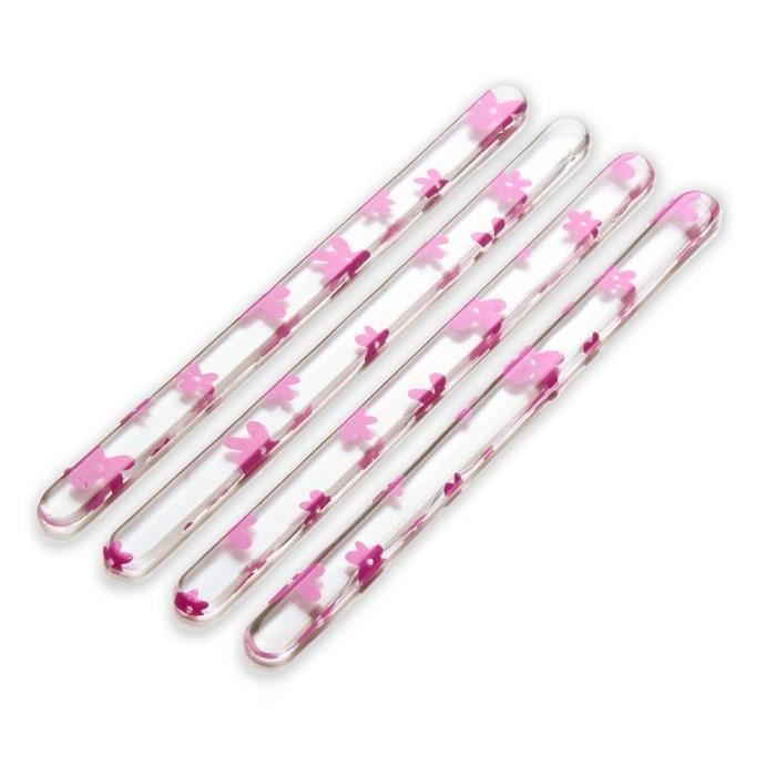 Lot de 4 protections adhésives gel VITAEASY motifs Fleurs - Adhésif - Vendus en lot de 4 - Coloris transparent