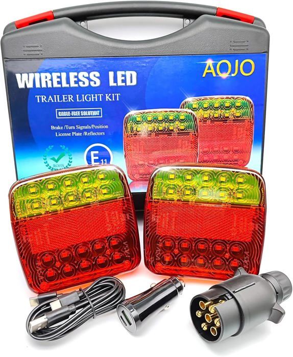 Luci LED Stroboscopiche Wireless Per Auto - 2 Spie Amber Ricaricabili, Impermeabili IP67, Con Marchio ECE - Foto 5
