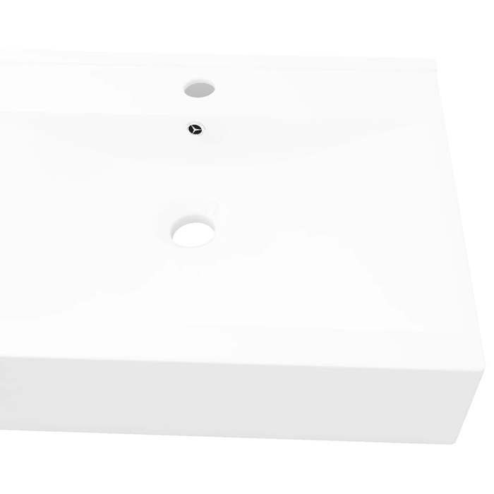 Vasque/Lavabo à poser - en céramique - Rectangulaire - Blanche 60 x 46 cm L103
