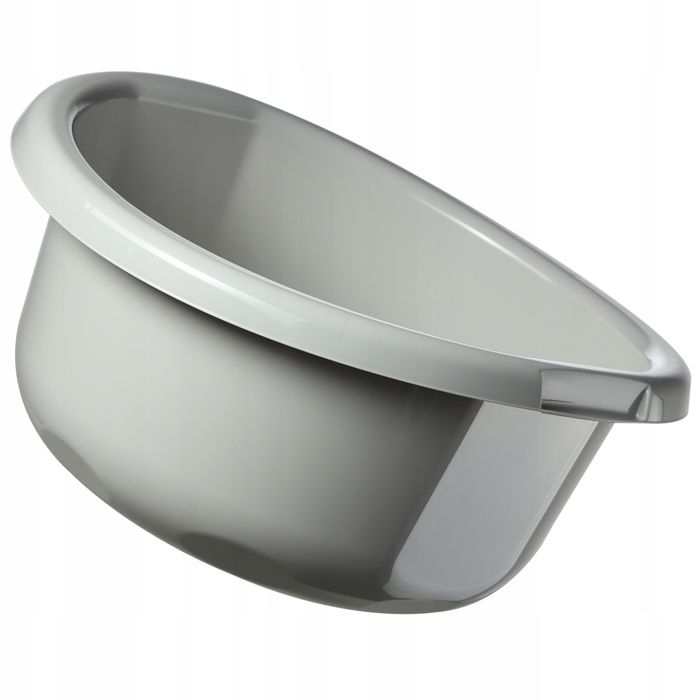 KADAX Bassine en Plastique pour le Lavage à la Main des Vêtements et de la Vaisselle Dotée dune Forme Ronde (3.5L Gris)