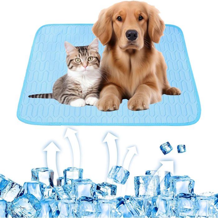 Tapis rafraîchissant - KZQ - 100x70 cm - Lavable - Antidérapant - Confort optimal pour chien