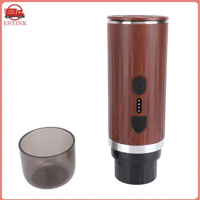 ESTINK Machine à café de voyage portable 20 bar auto chauffante acier 304 inoxydable 7500mAh rechargeable sans fil - Estink