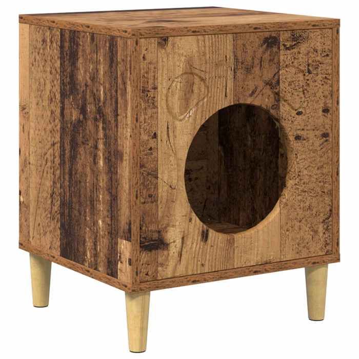 Saison Soldes Maison pour chat - SARAZYJ - design mignon - Bois ancien 42 5 x 40 x 53 cm MM1591 Saison Soldes Maison pour chat - SARAZYJ - design mignon - Bois ancien 42 5 x 40 x 53 cm MM1591