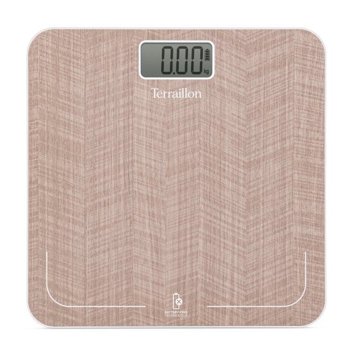 Pèse personne électronique sans piles Terraillon POWER FREE NATURA CHEVRON Dynamo pour alimenter Jusquà 180Kg Précision 50g