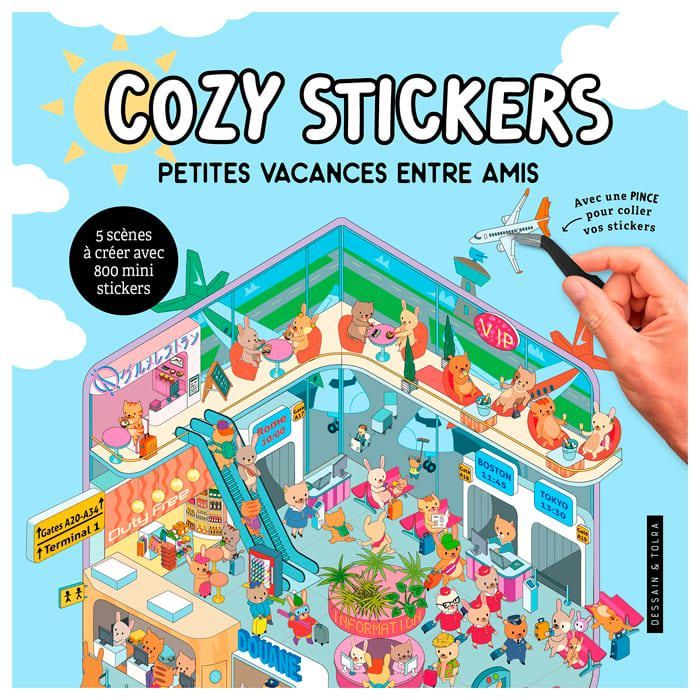 Kits et matériel créatifs - Dessain Et Tolra : Cozy stickers Petites vacances entre amis
