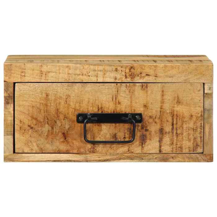 Table de chevet murale bois de manguier massif brut_2 ans garantie_12317
