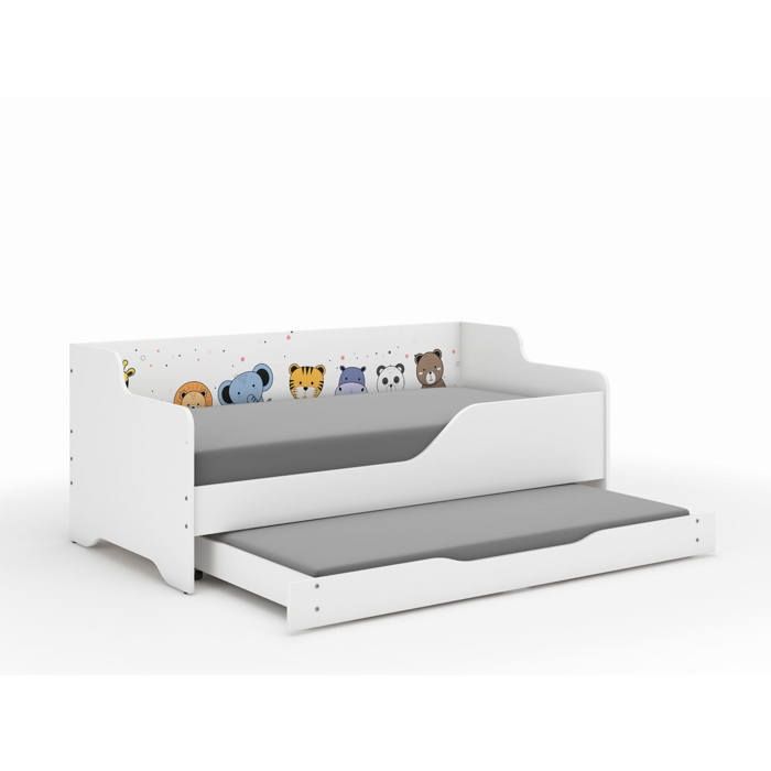 Lit enfant Lilu 160x80 mini ZOO avec fonction couchage