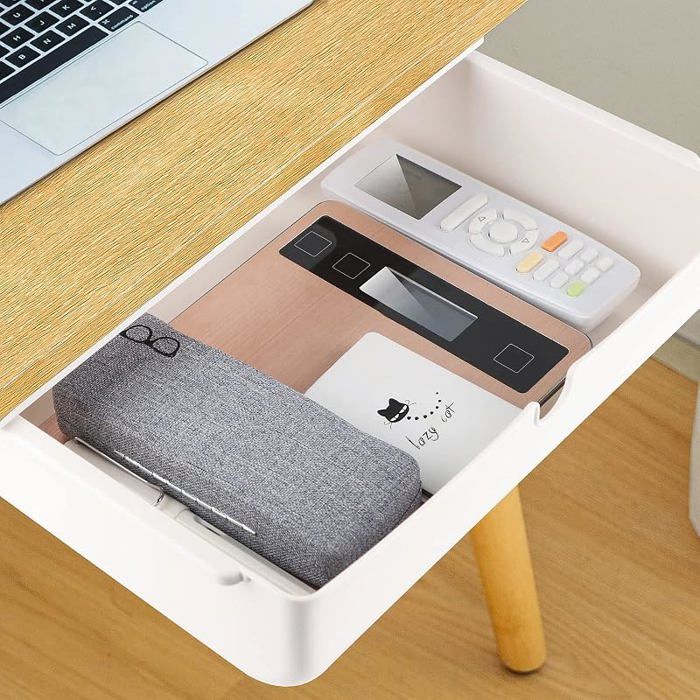 Tiroirs Sous Le Bureau Blanc Tiroir Auto-Adhésif33 * 23.5 * 8.5cm Boîte de Rangement sous la Table Sous organisateur de tiroir